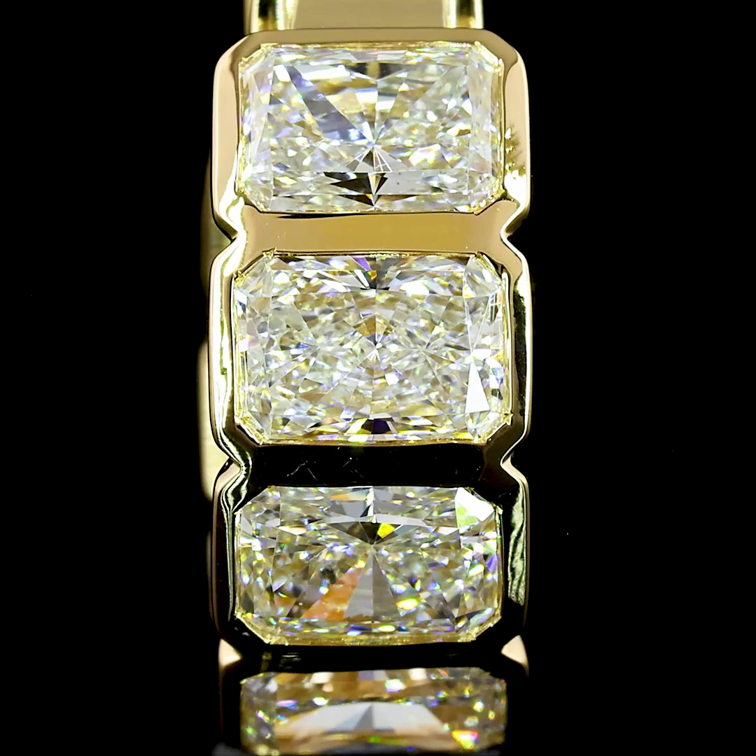 14K Radiant Shape Huggies