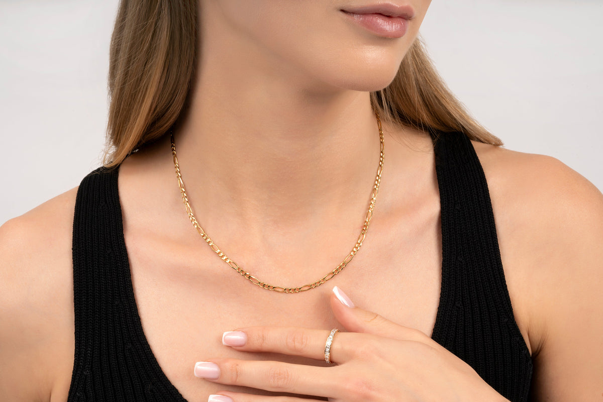 14K Figaro Chain | Restivo Jewelers
