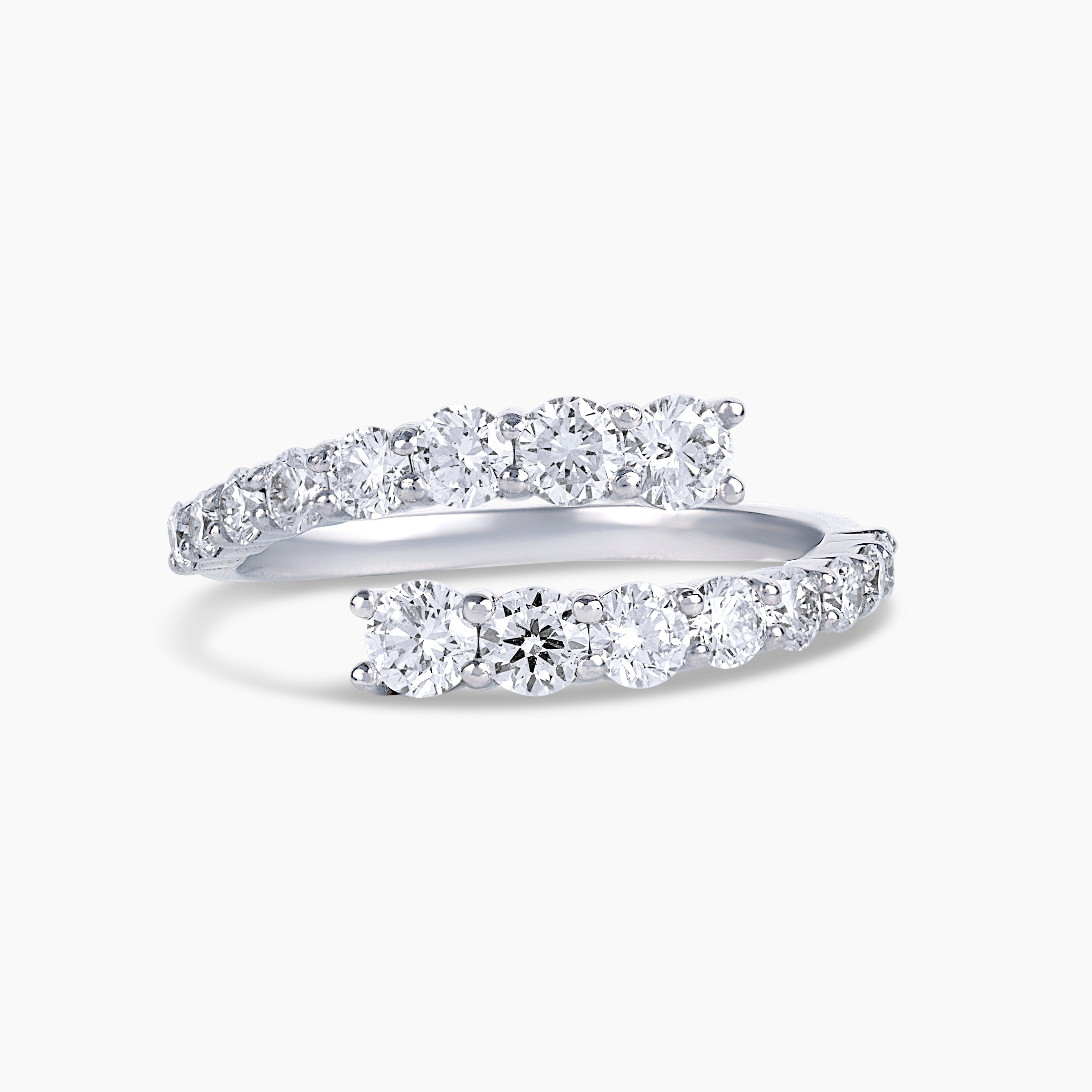 14K Graduated Diamond Wrap Ring