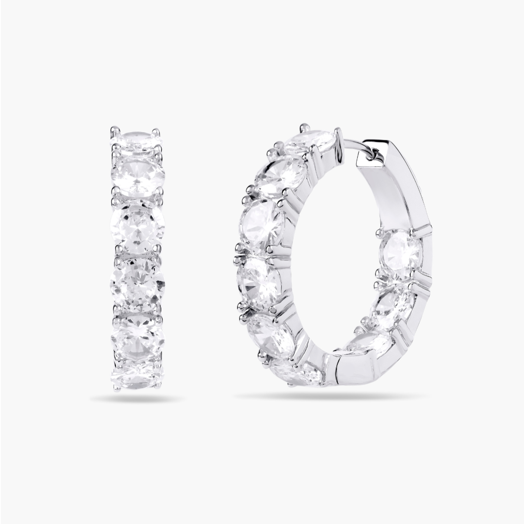Big CZ Hoop | Restivo Jewelers