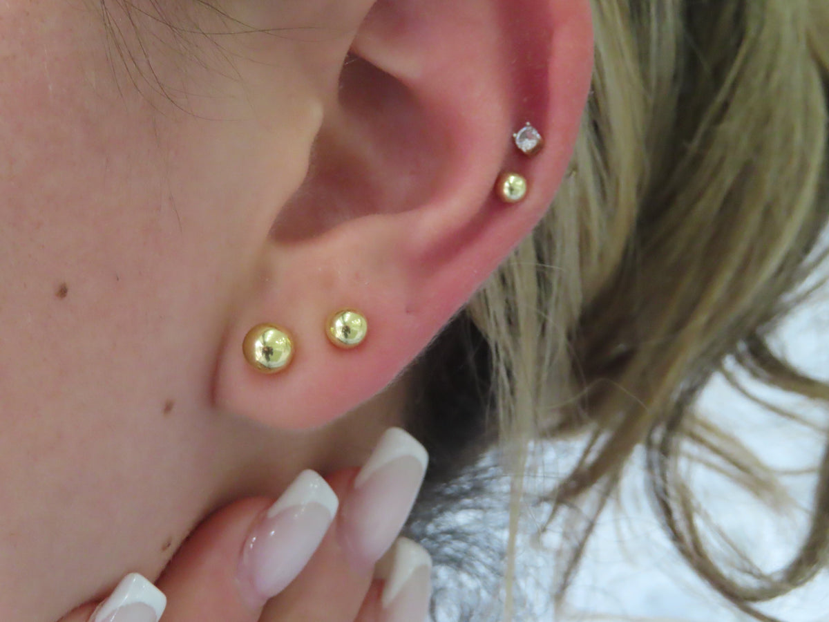 3 Piece Ball Stud Set | Restivo Jewelers