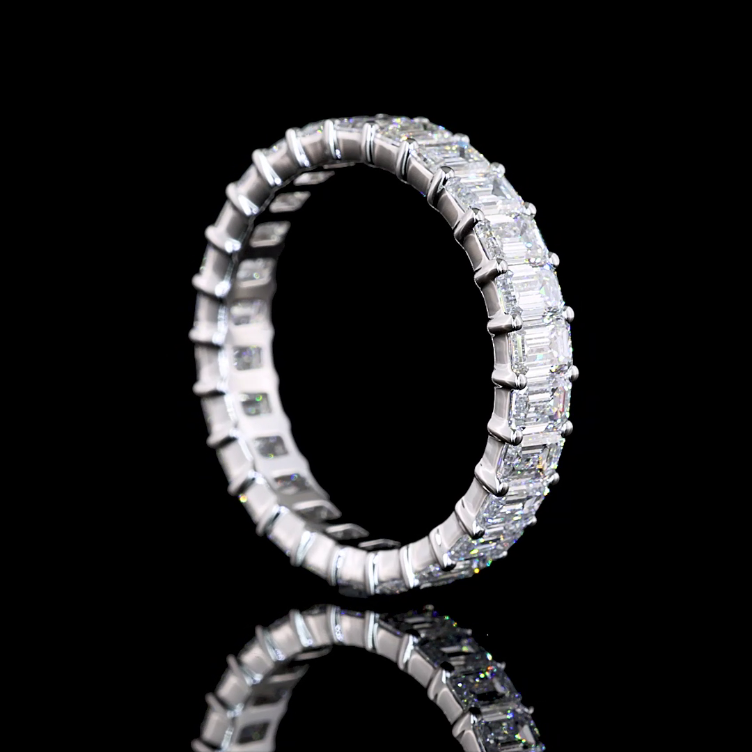 Emerald Cut Eternity Band