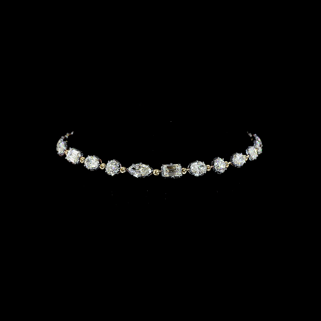 The Noir Mixed Shape Diamond Bracelet