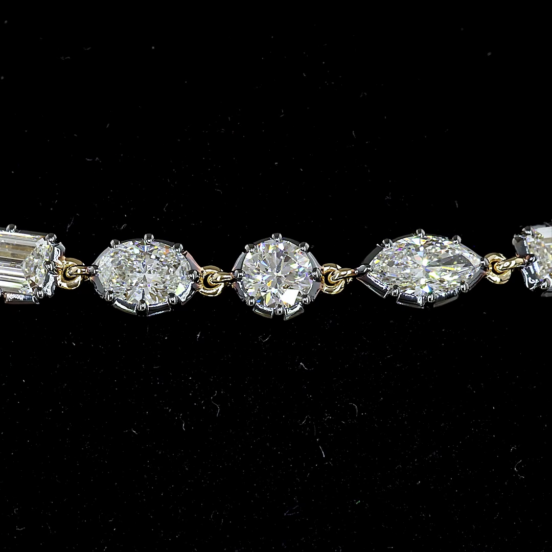The Noir Mixed Shape Diamond Bracelet
