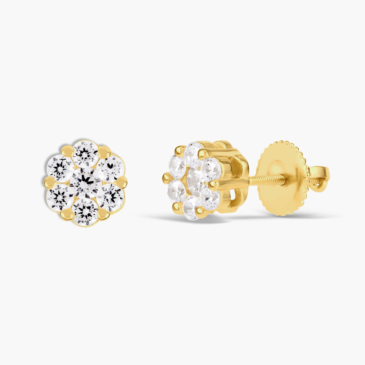 CZ Cluster Stud | Restivo Jewelers