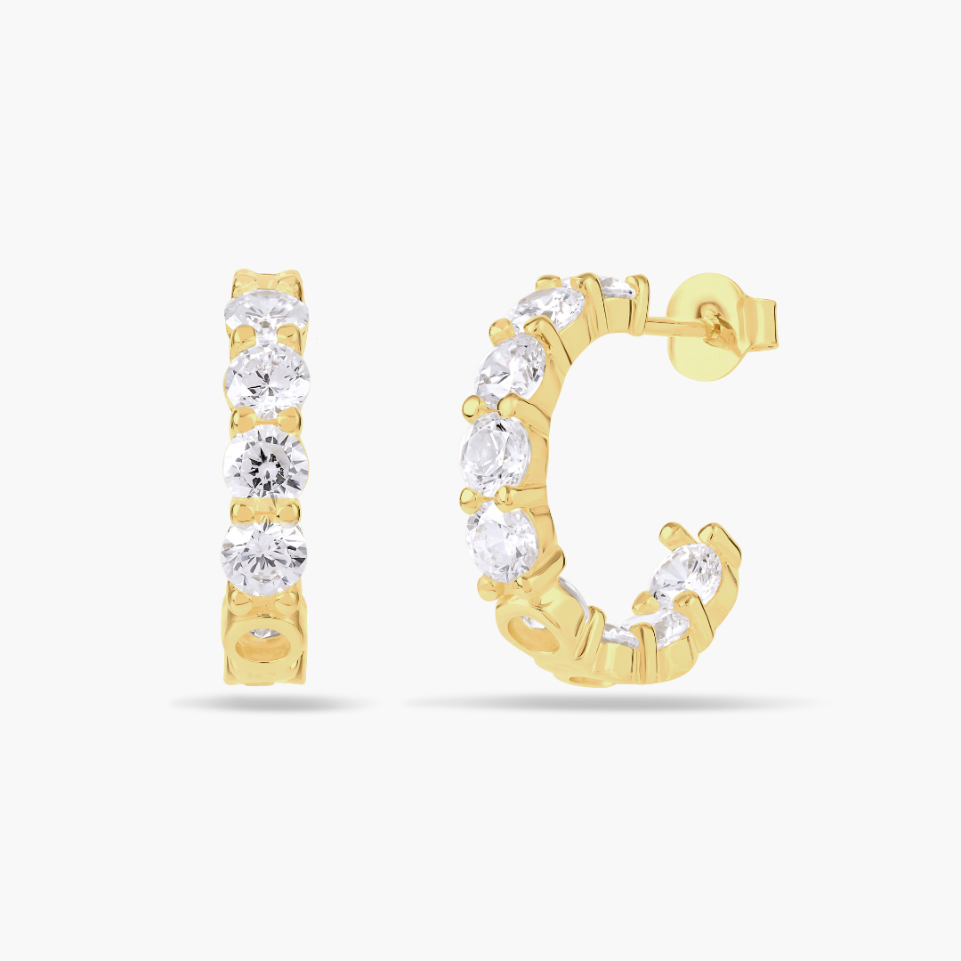 Mini Classic CZ Hoop | Restivo Jewelers