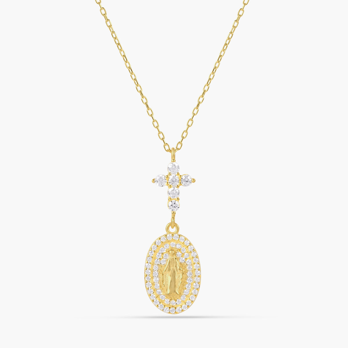 Crystal Cross and Mary | Restivo Jewelers