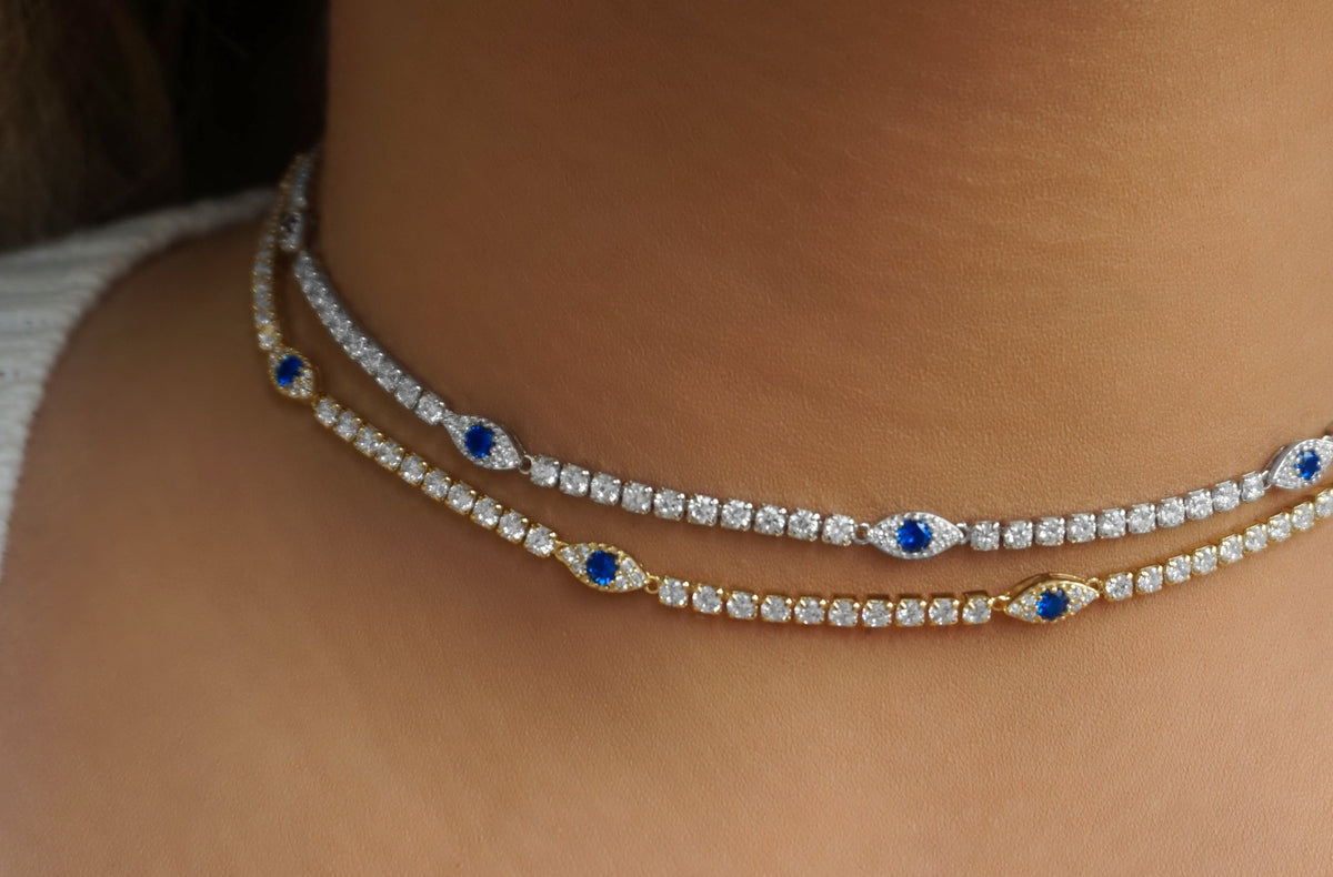 Evil Eye Tennis Choker | Restivo Jewelers