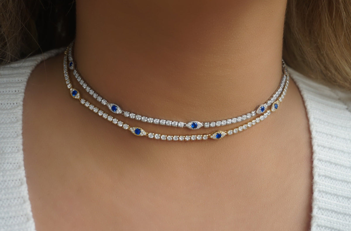 Evil Eye Tennis Choker | Restivo Jewelers