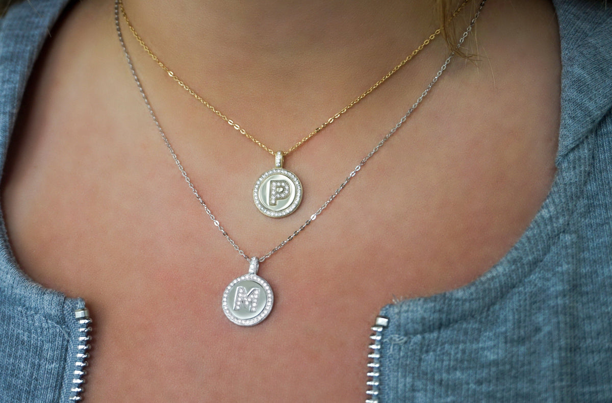 Medallion Letter Necklace | Restivo Jewelers