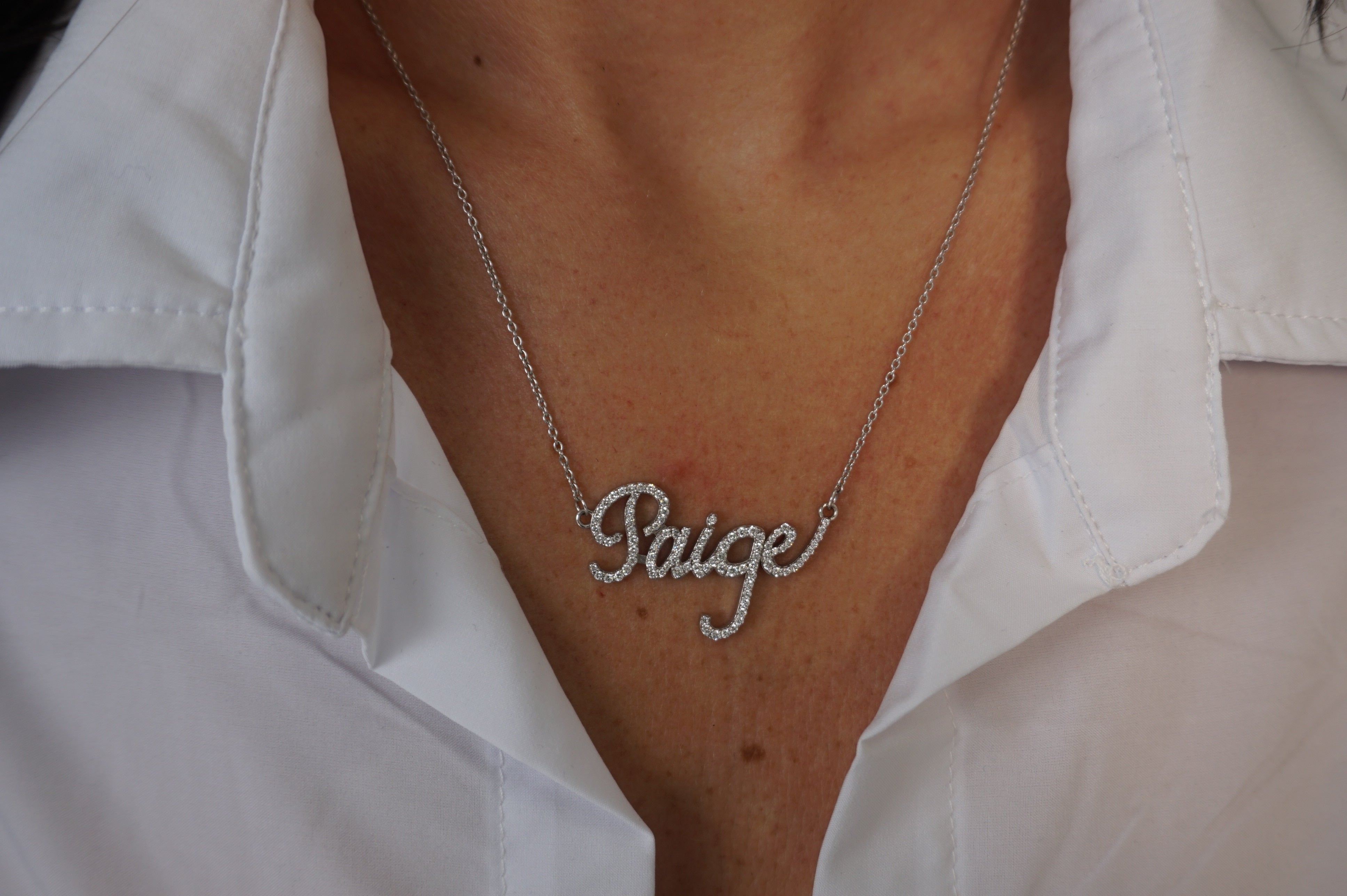 Diamond Script Nameplate