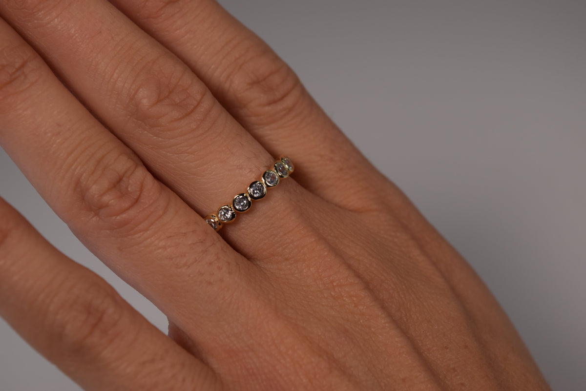 CZ Bezel Band | Restivo Jewelers