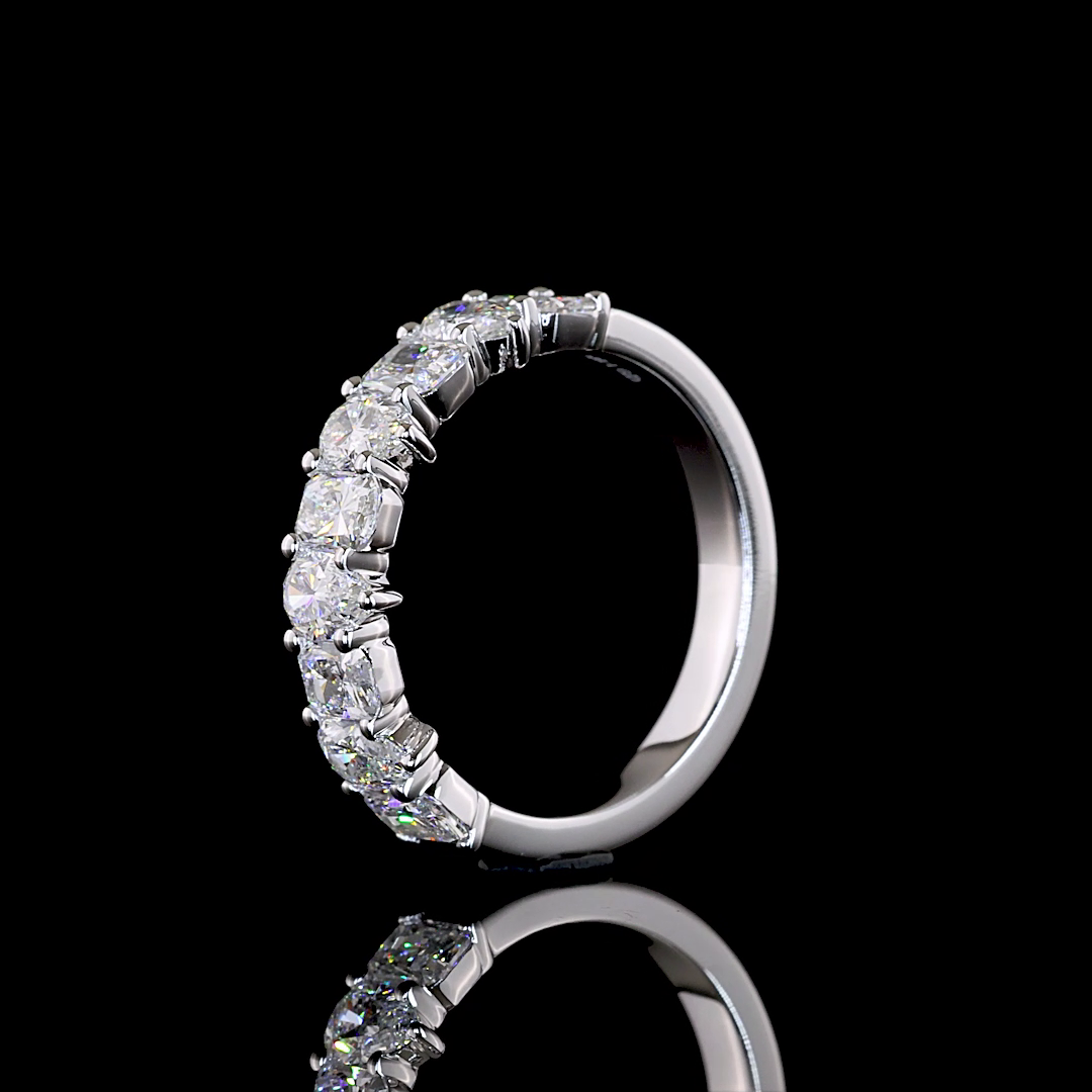 Pear & Radiant Shape Half Eternity Eternity Band