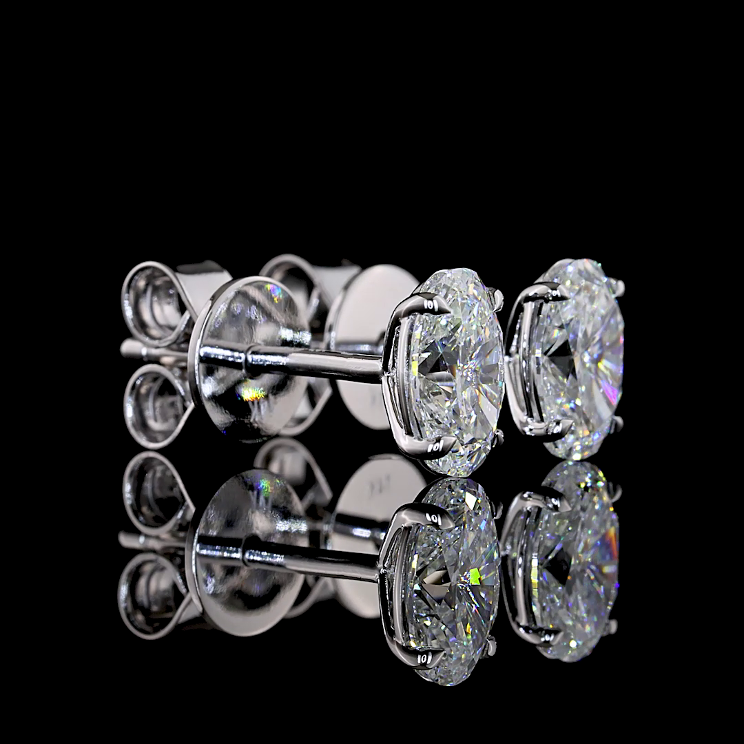 Oval Lab Grown Diamond Stud Earrings | Restivo Jewelers