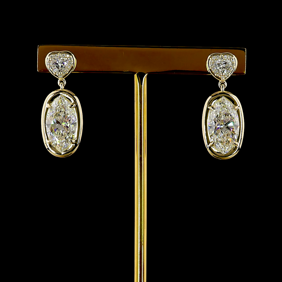 Marquise & Heart Shape Hanging Earring