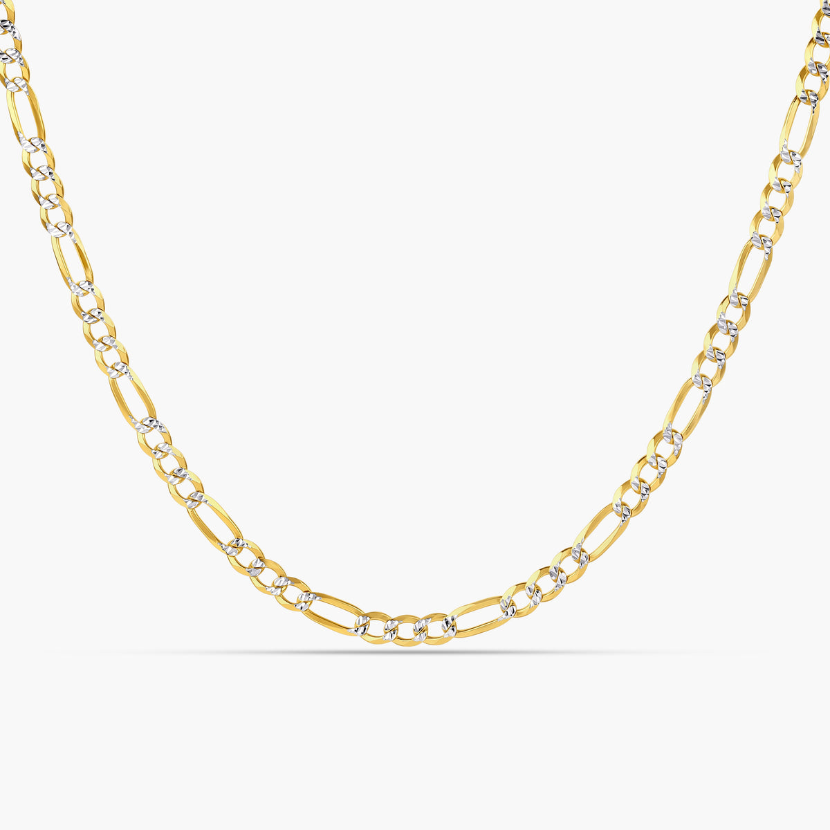 Two Tone Figaro | Restivo Jewelers