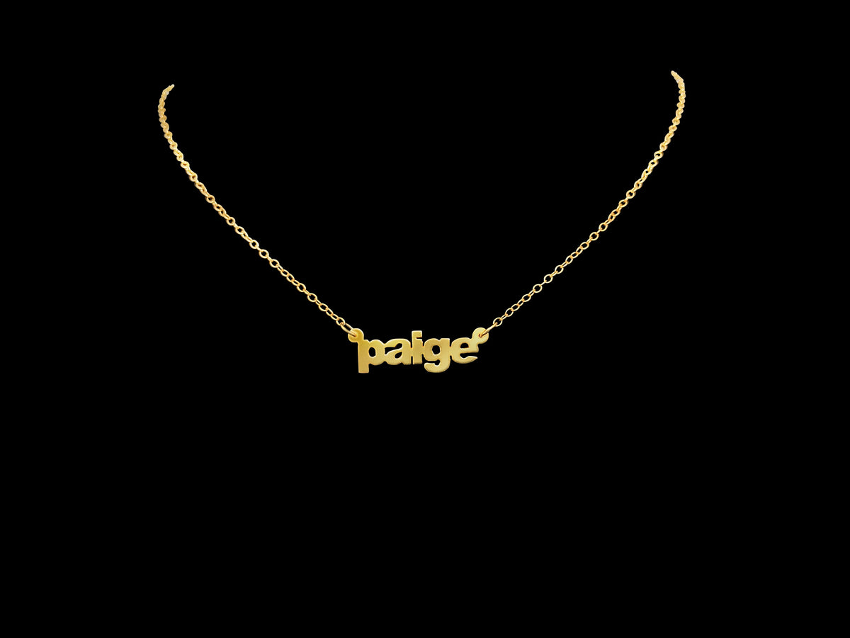 Mini Lowercase Nameplate | Restivo Jewelers