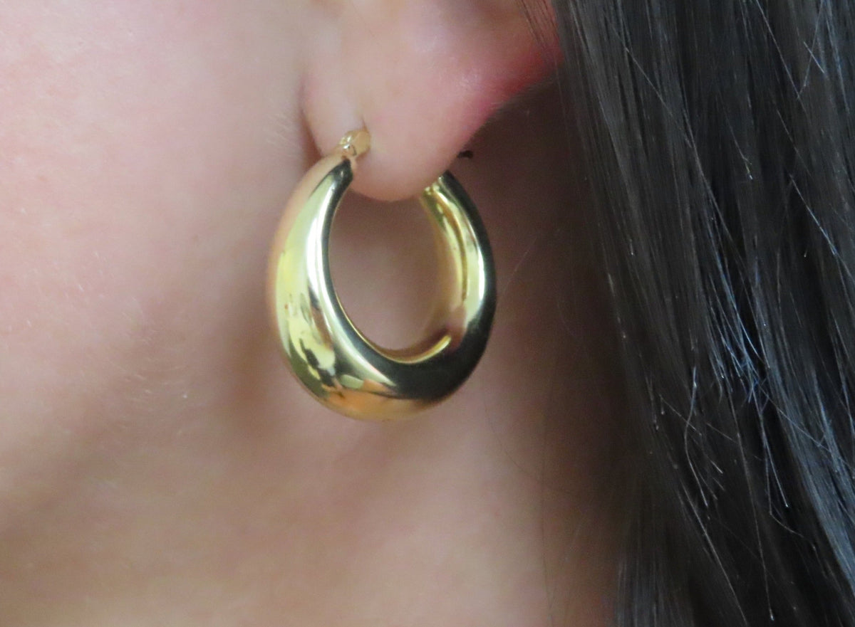 Bell Shaped Tube Hoop | Restivo Jewelers