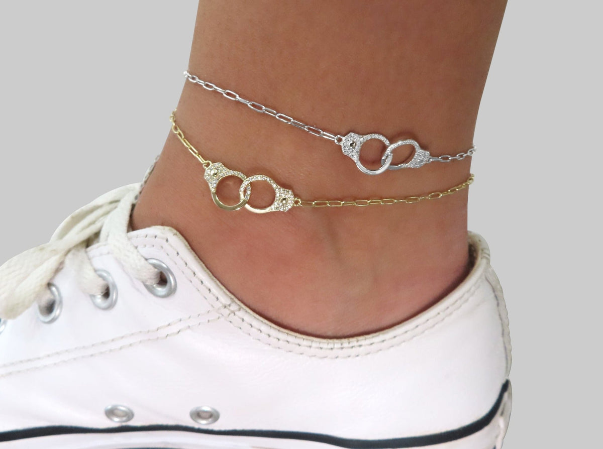 Handcuff Link Anklet | Restivo Jewelers
