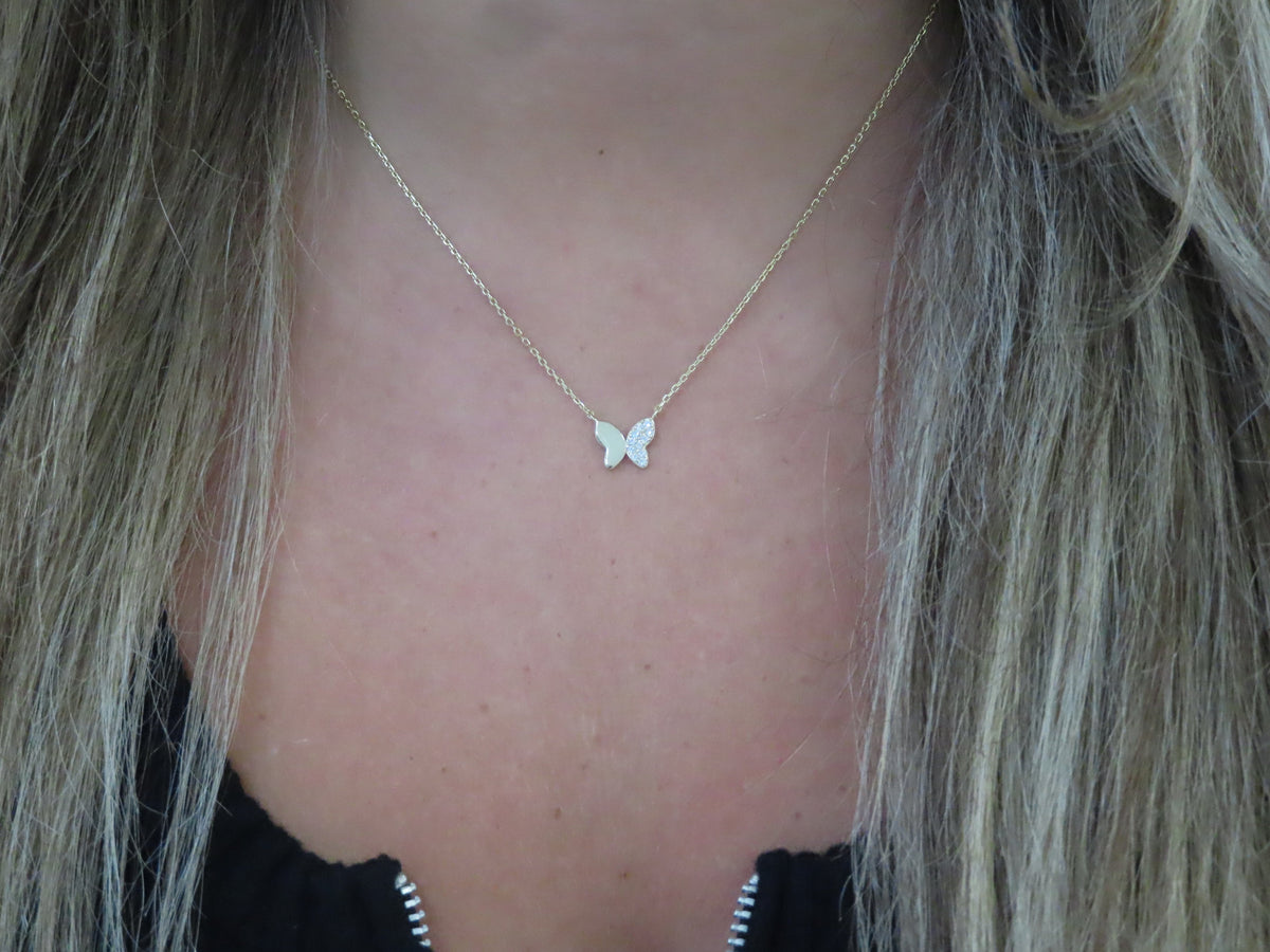 Dainty Butterfly Necklace | Restivo Jewelers