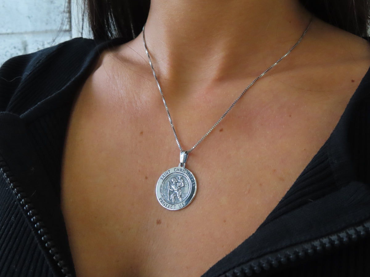 Saint Christopher Medallion Necklace | Restivo Jewelers