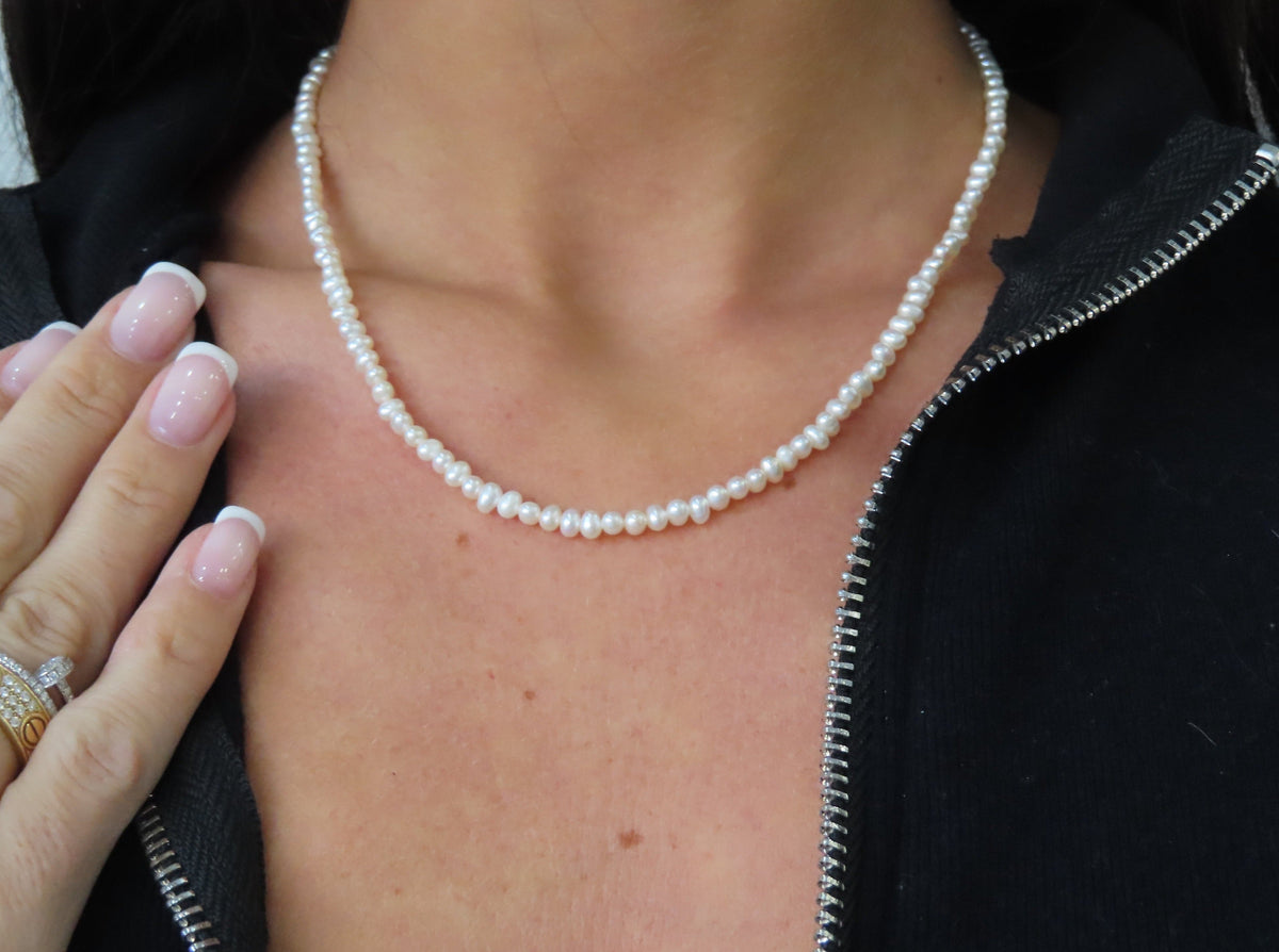 Mini Pearl Necklace | Restivo Jewelers
