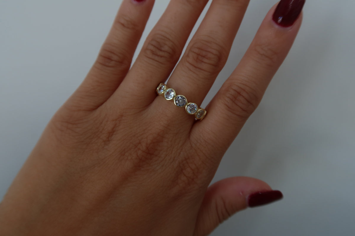 Big CZ Bezel Band | Restivo Jewelers