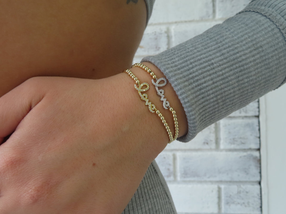 LOVE Gold Filled Ball Bracelet | Restivo Jewelers