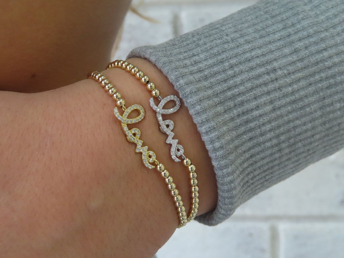 LOVE Gold Filled Ball Bracelet | Restivo Jewelers