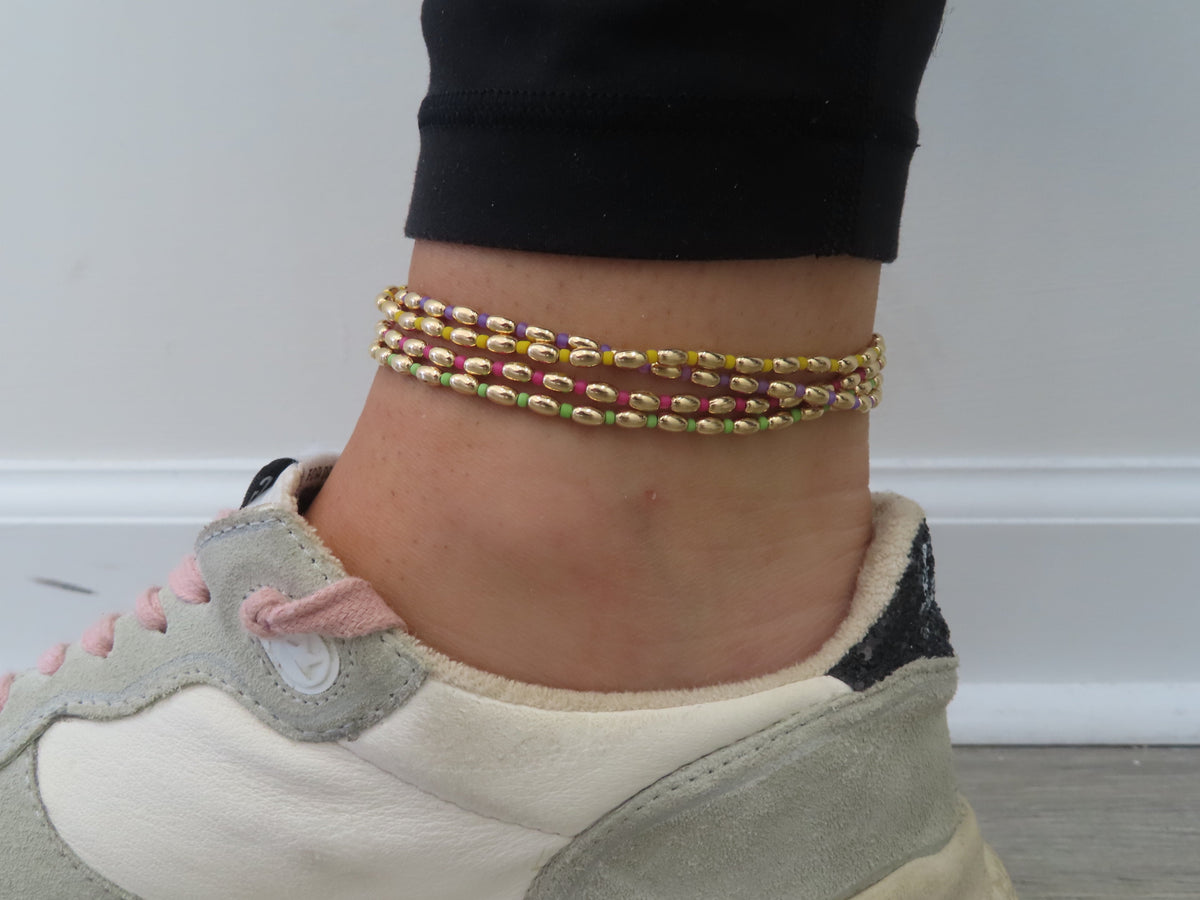 Gold Filled Ball Anklet | Restivo Jewelers