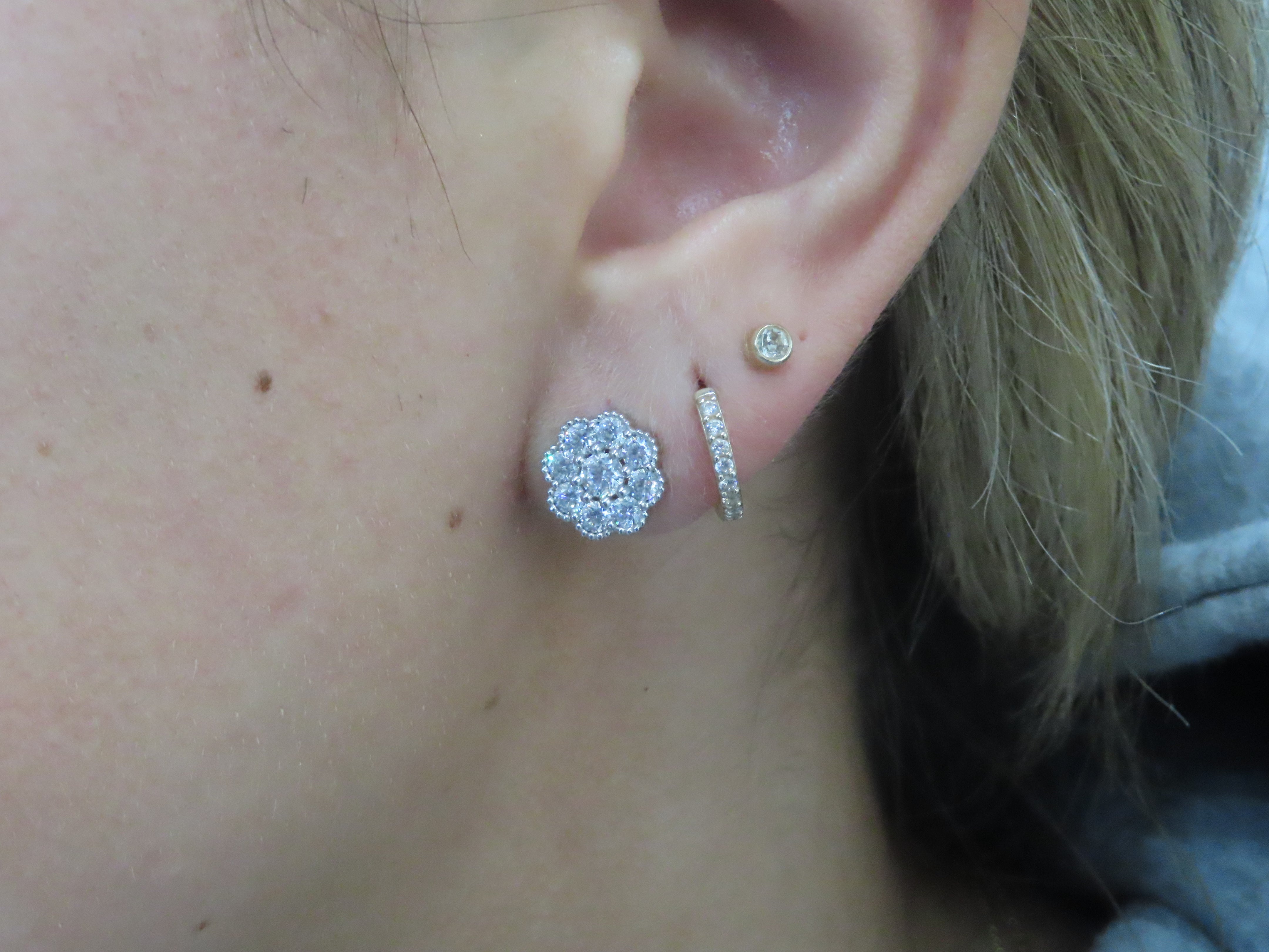 Flower CZ Studs