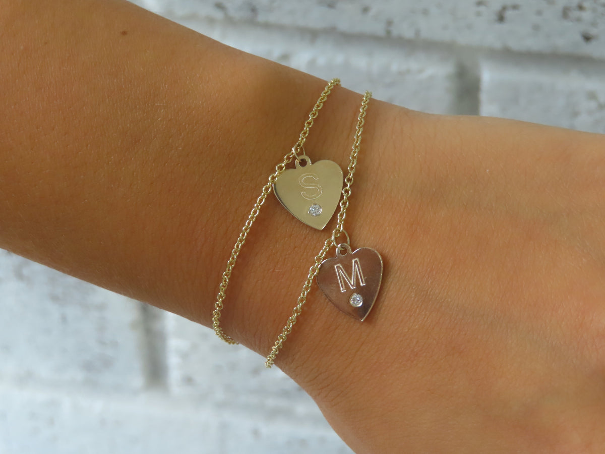 Custom 14K Heart Bracelet | Restivo Jewelers