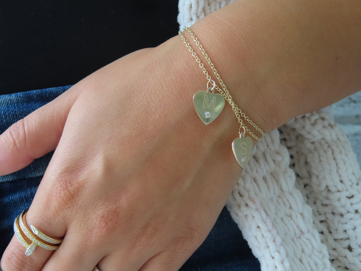 Custom 14K Heart Bracelet | Restivo Jewelers