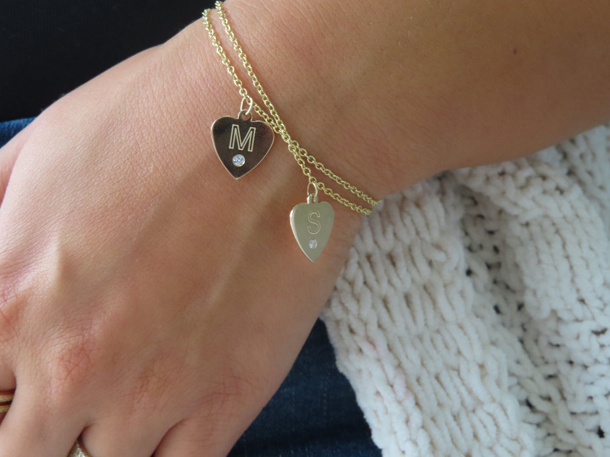 Custom 14K Heart Bracelet | Restivo Jewelers