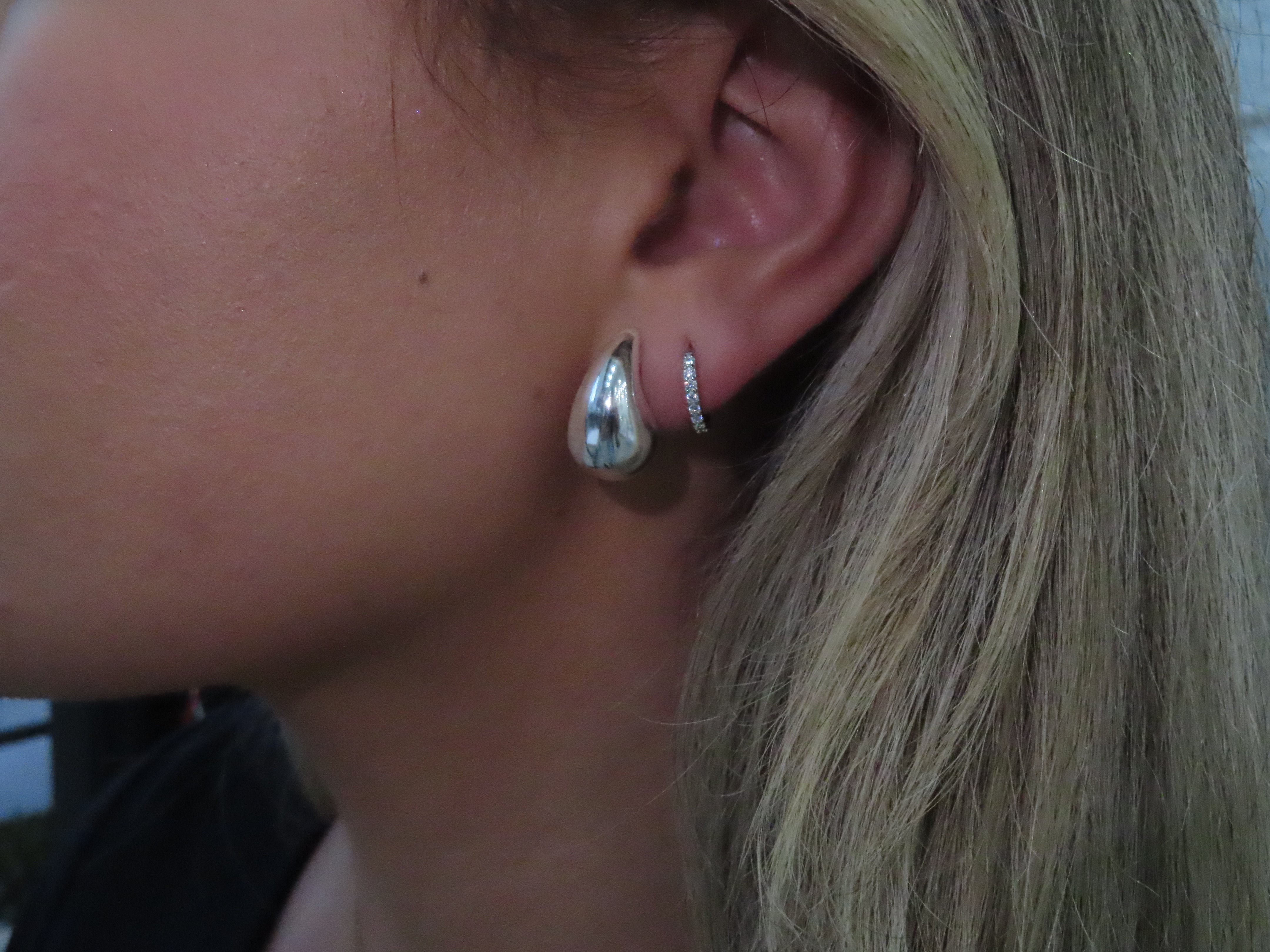 Silver Droplet Earrings