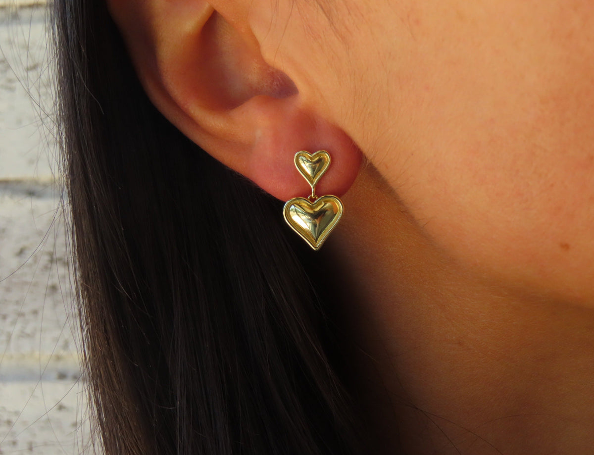 Double Heart Drops | Restivo Jewelers