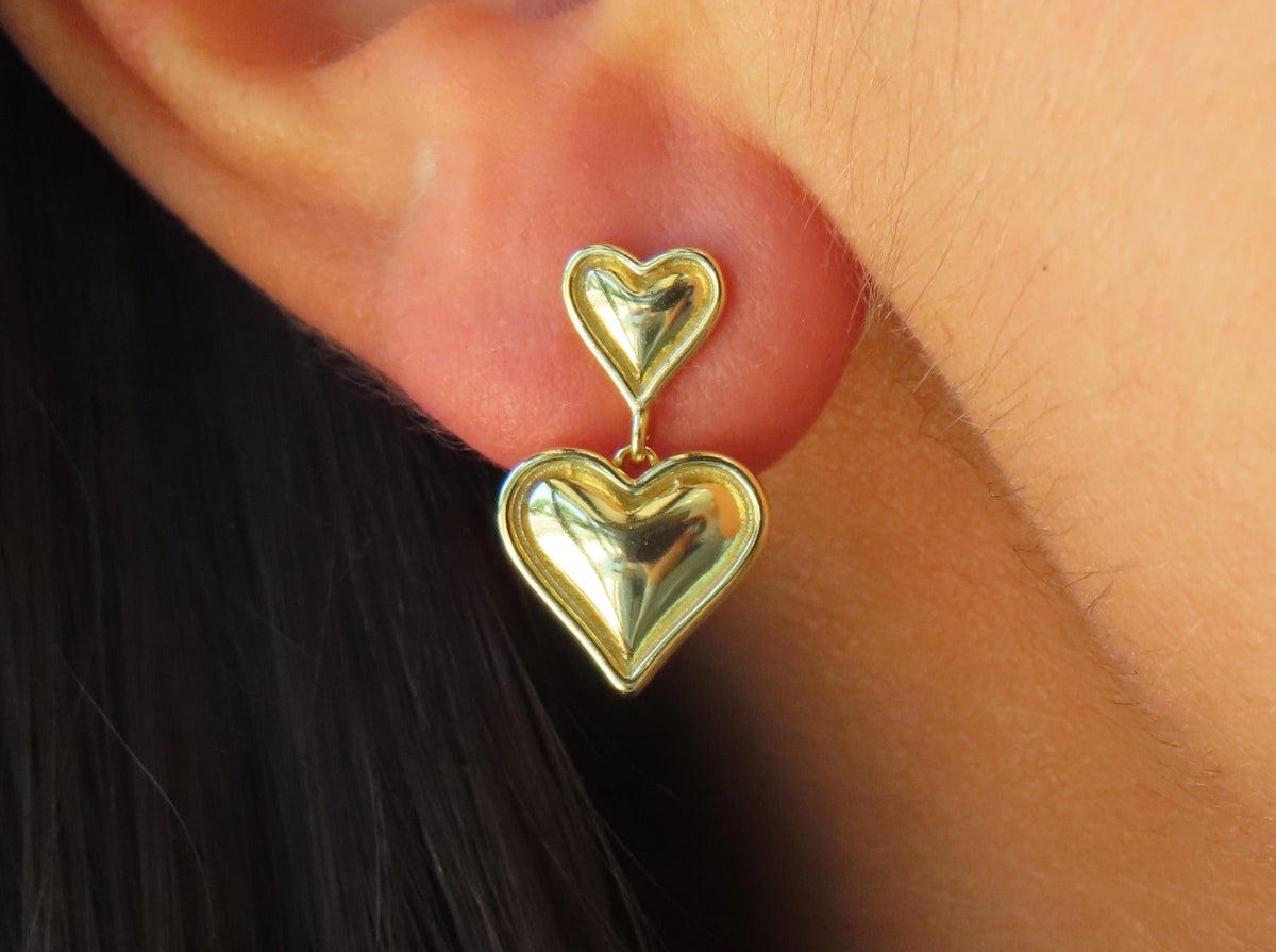 Double Heart Drops | Restivo Jewelers