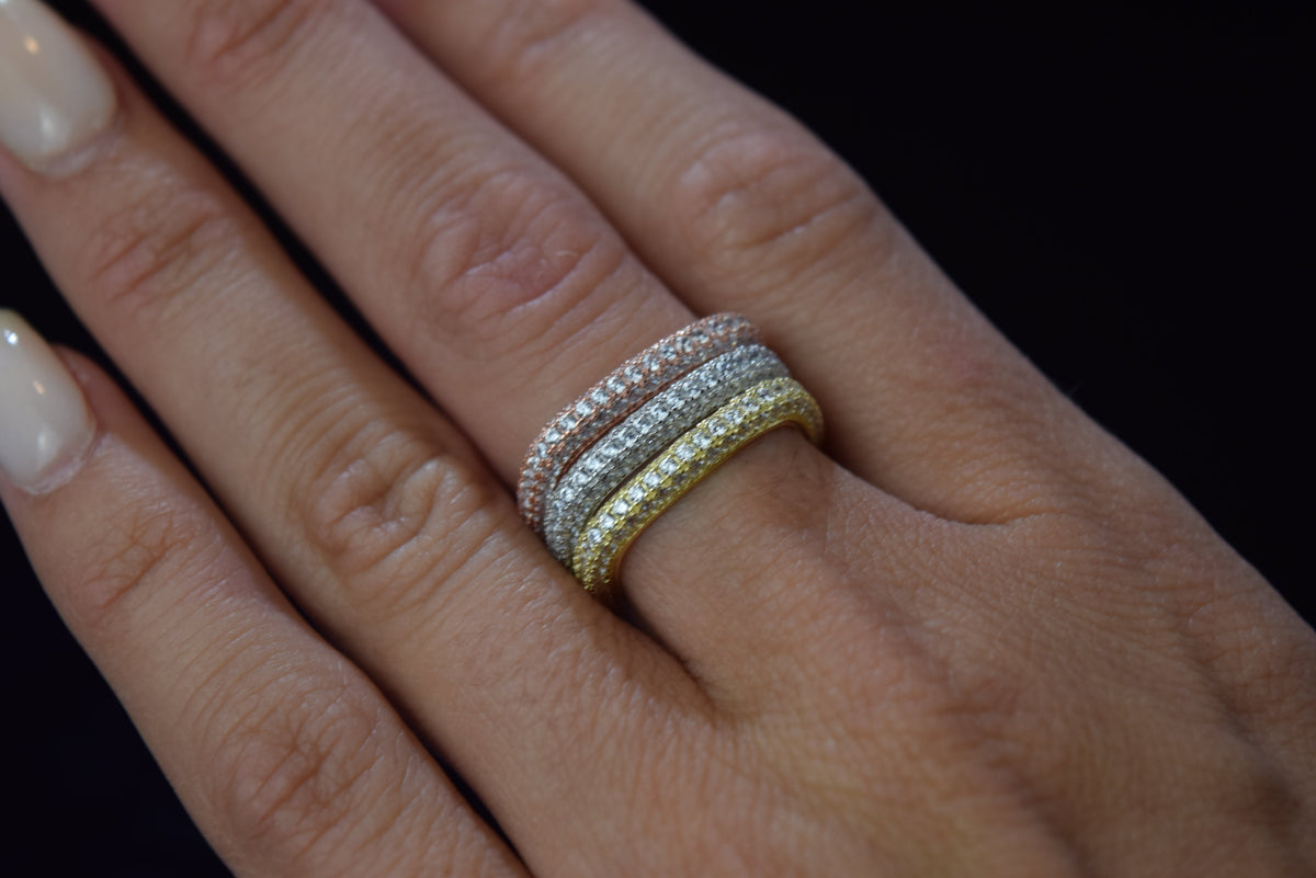 Micro Pavé Square Band | Restivo Jewelers