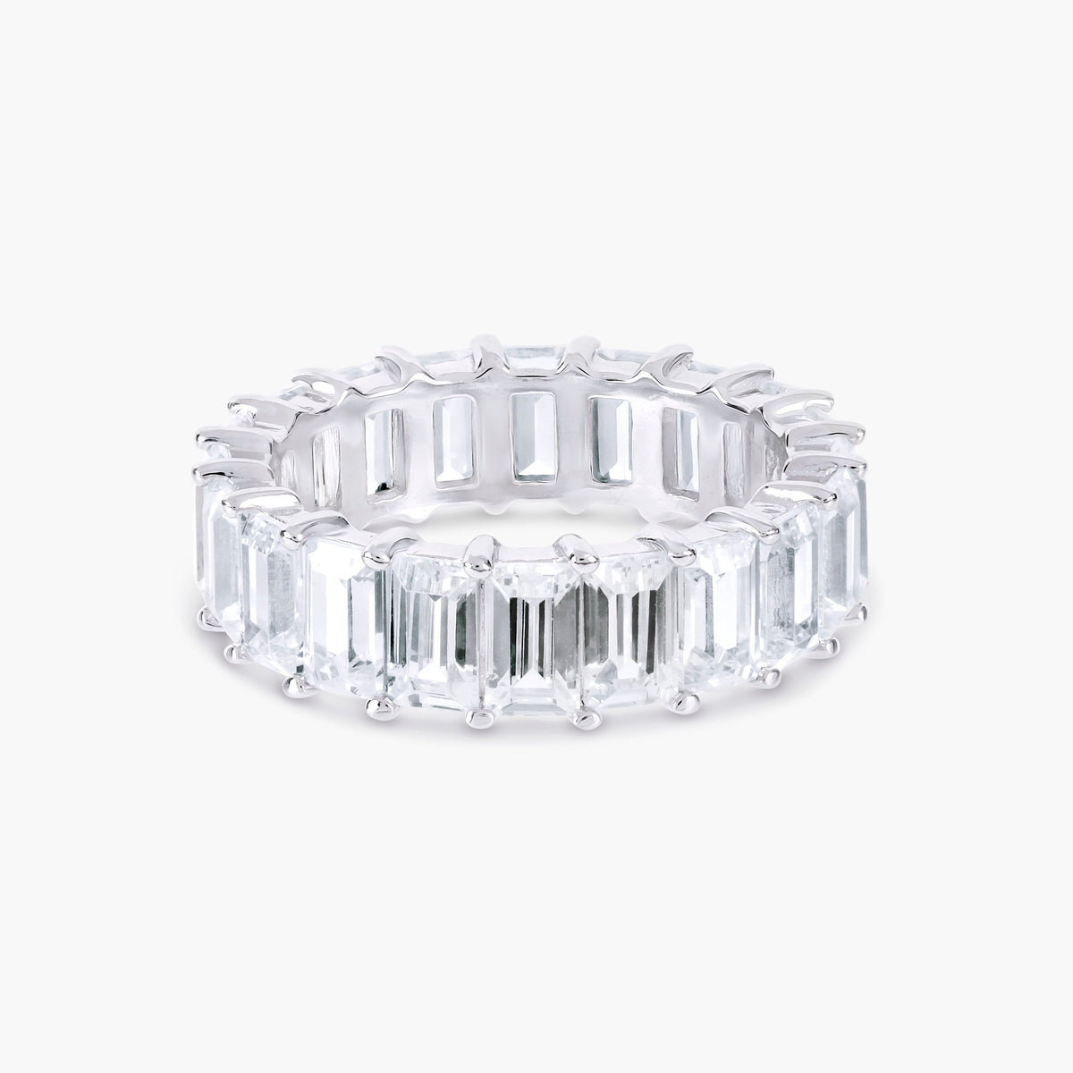 Mini Emerald Cut CZ Band | Restivo Jewelers