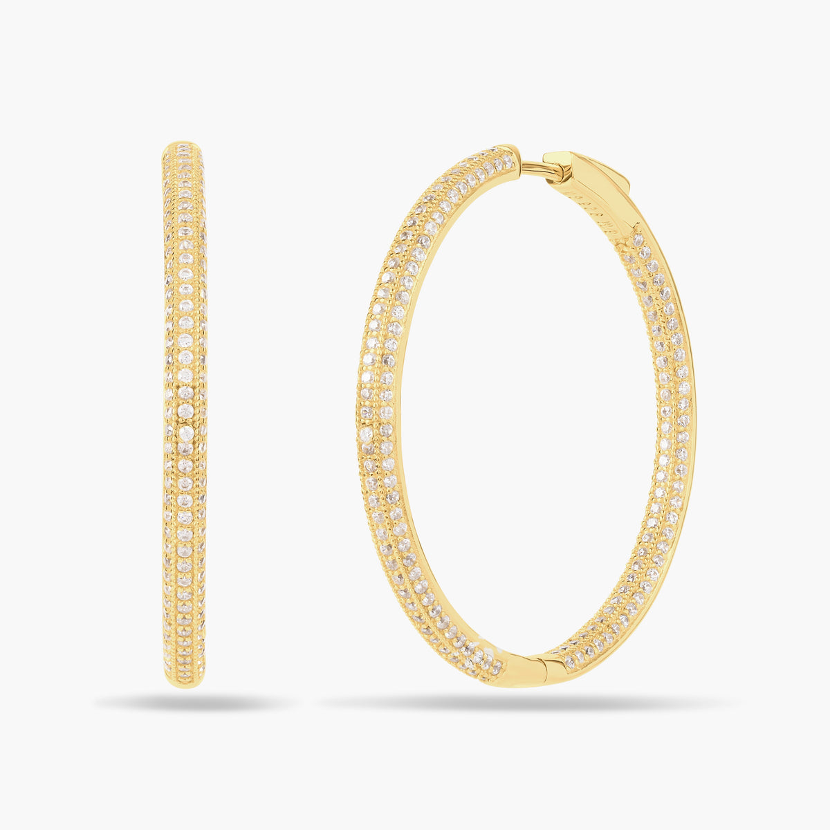 Pavé CZ Hoops | Restivo Jewelers