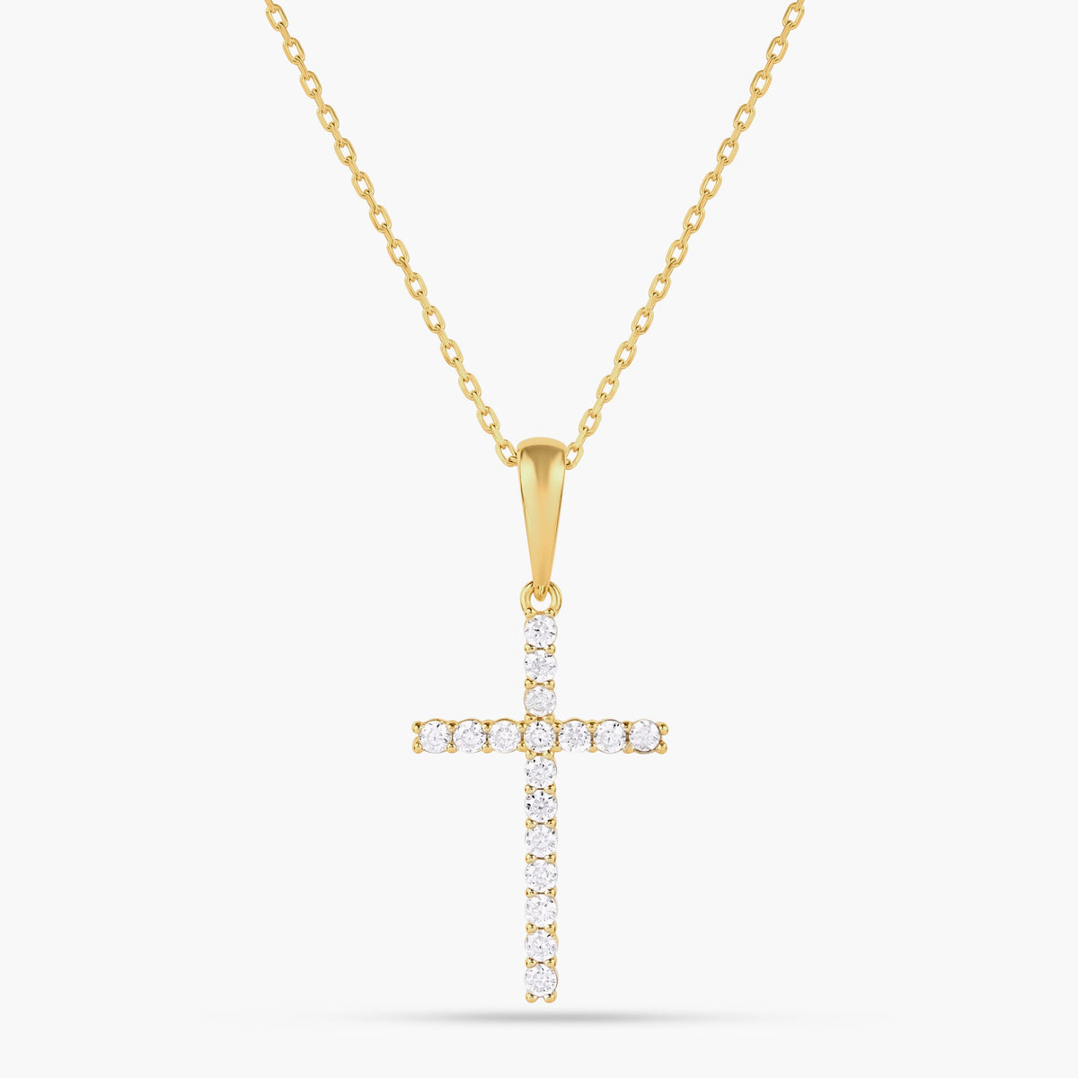 Thin CZ Cross | Restivo Jewelers