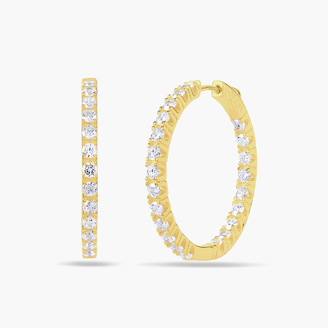 Classic CZ Hoop | Restivo Jewelers