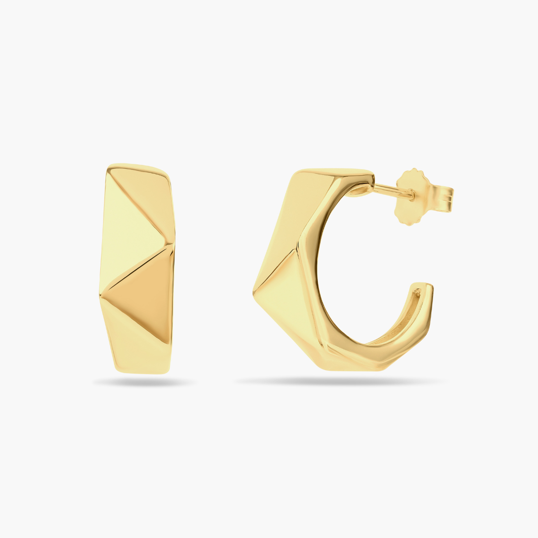 Edged Hoop | Restivo Jewelers