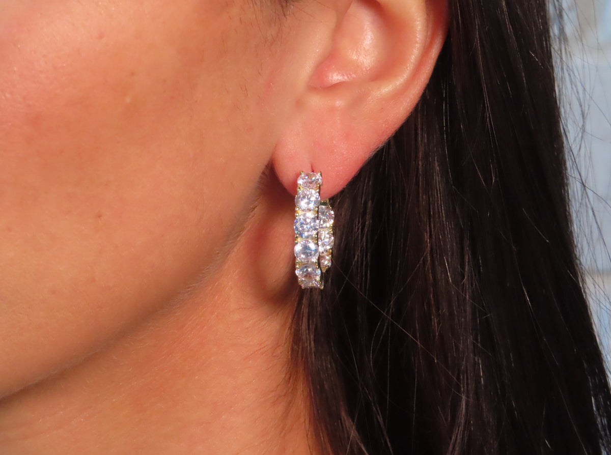 Big CZ Hoop | Restivo Jewelers