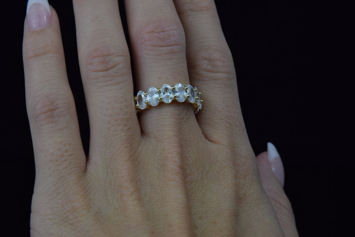 Big Oval CZ Band | Restivo Jewelers