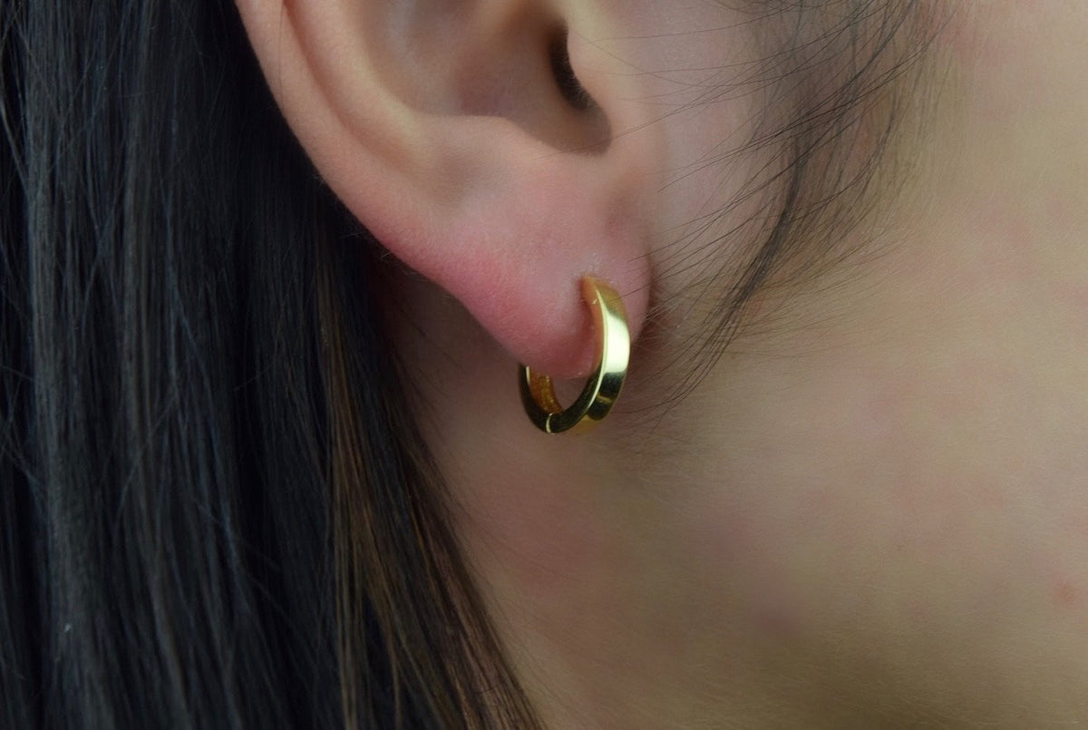 Mini Gold Huggies | Restivo Jewelers