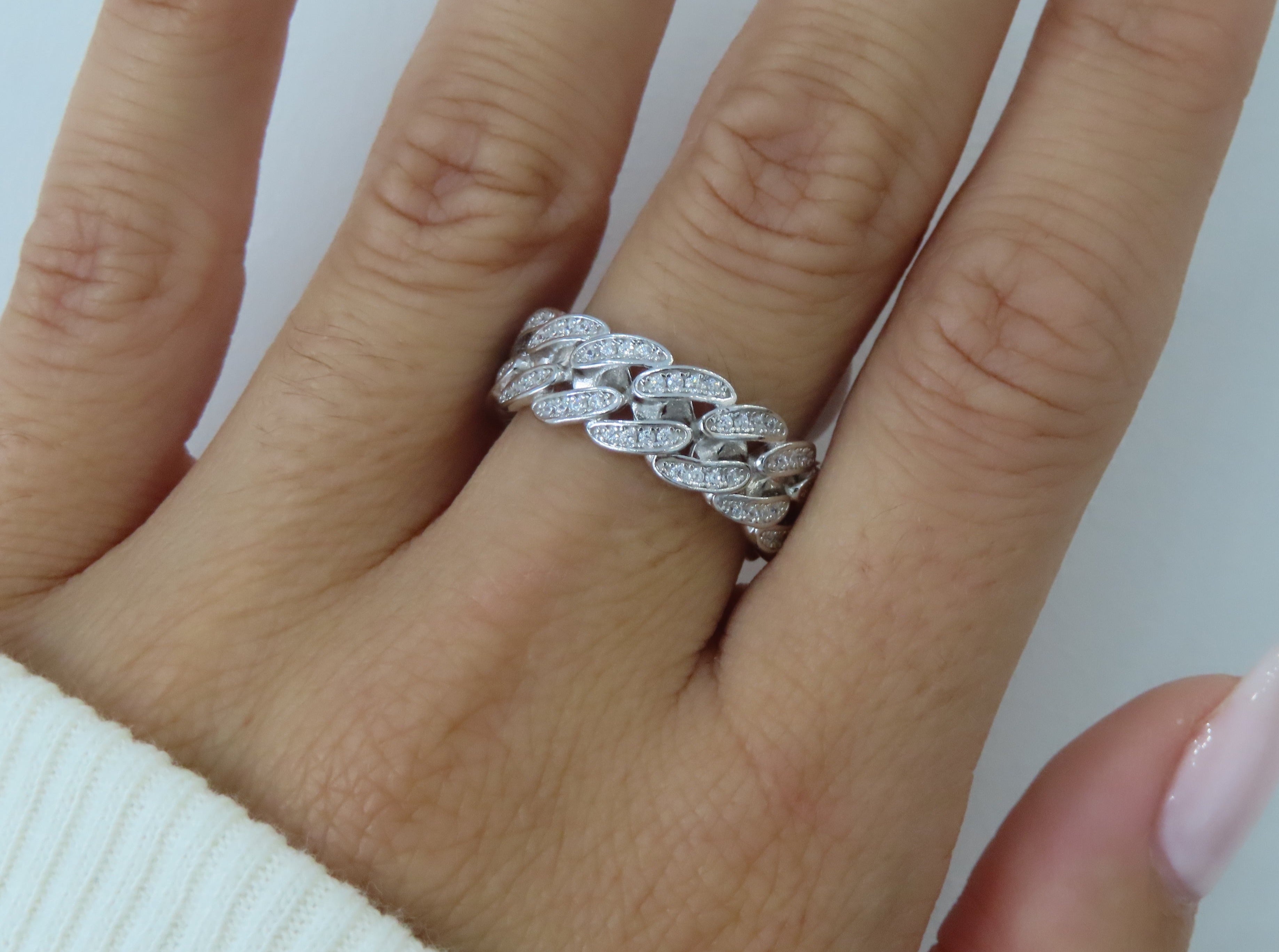Cuban CZ Ring