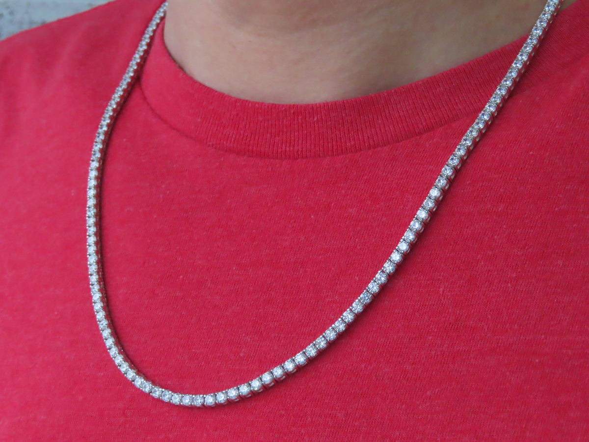 Men's CZ Tennis Necklace | Restivo Jewelers