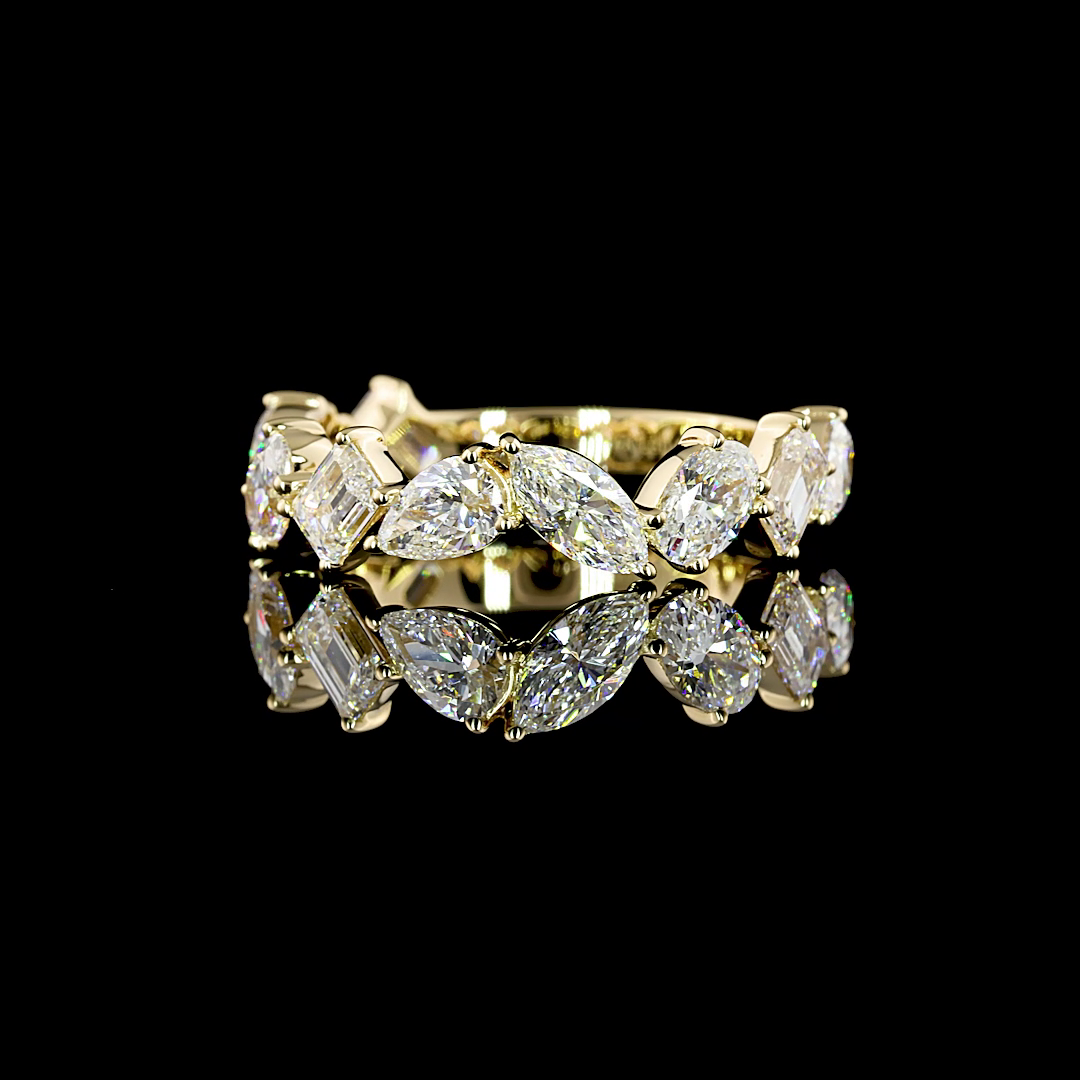 14K Mix Shape 3/4 Eternity Band | Restivo Jewelers