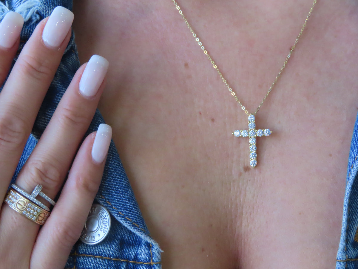 Classic CZ Cross | Restivo Jewelers